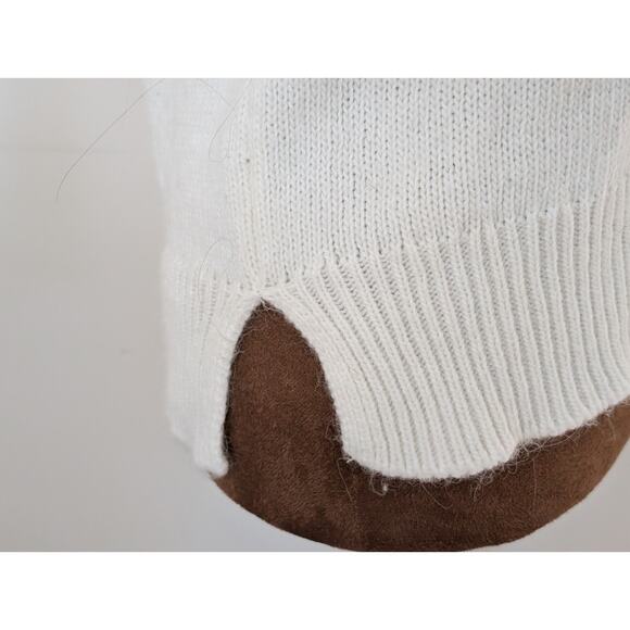 Elsamanda Anthropologie White Cable-Knit Italian Sweater Wool Alpaca Blend S - Picture 5 of 9